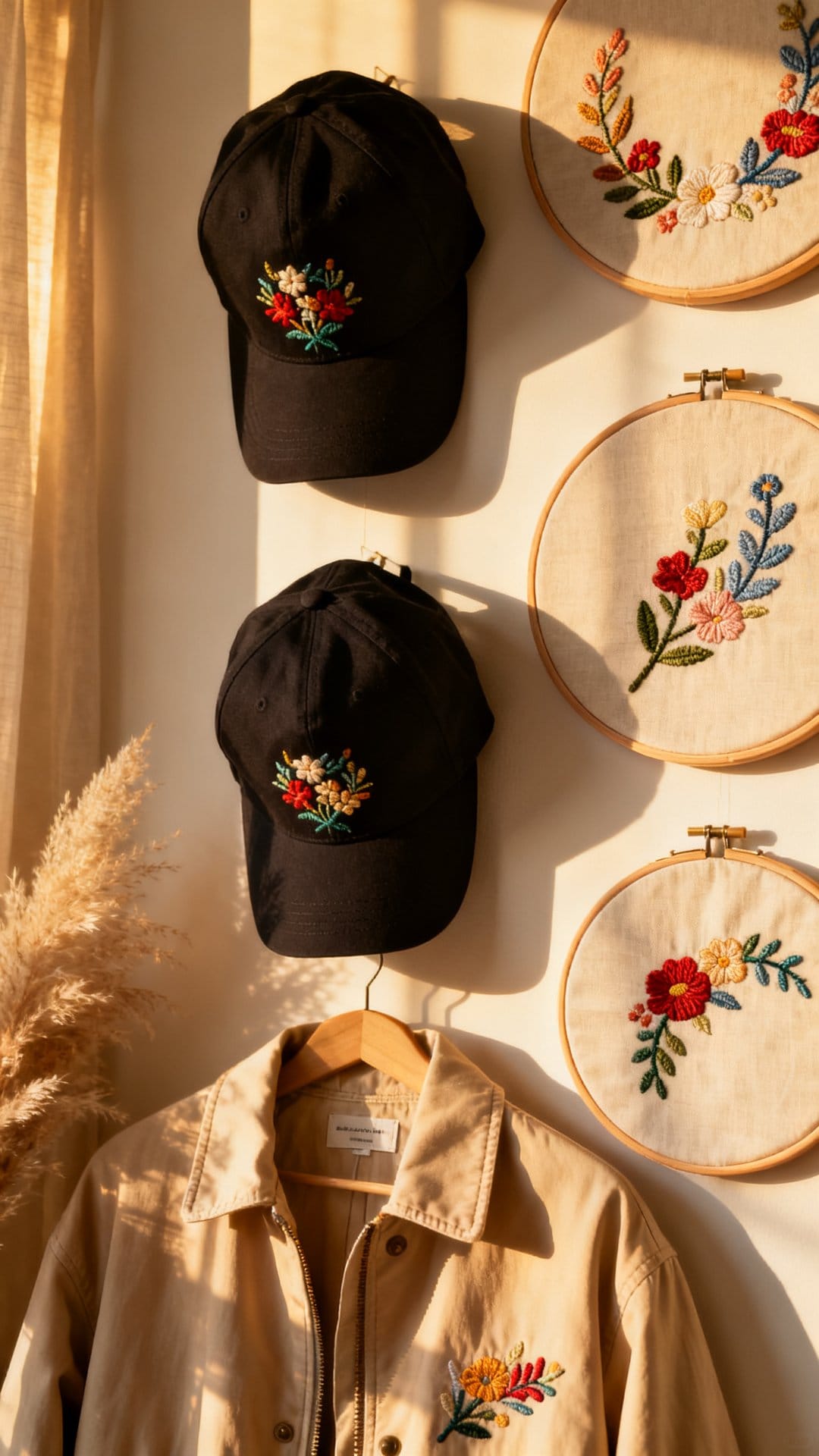 Custom Embroidery on Hats, Jackets, and Hoops