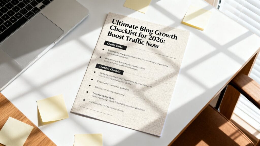 Ultimate Blog Growth Checklist for 2026: Boost Traffic Now
