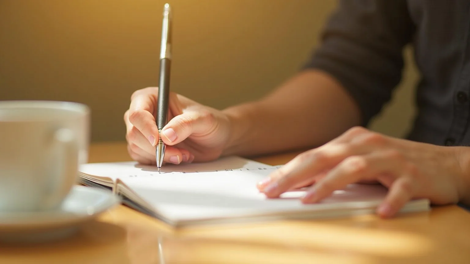 AI agent security review notes in a notebook beside a laptop showing access controls in soft natural light