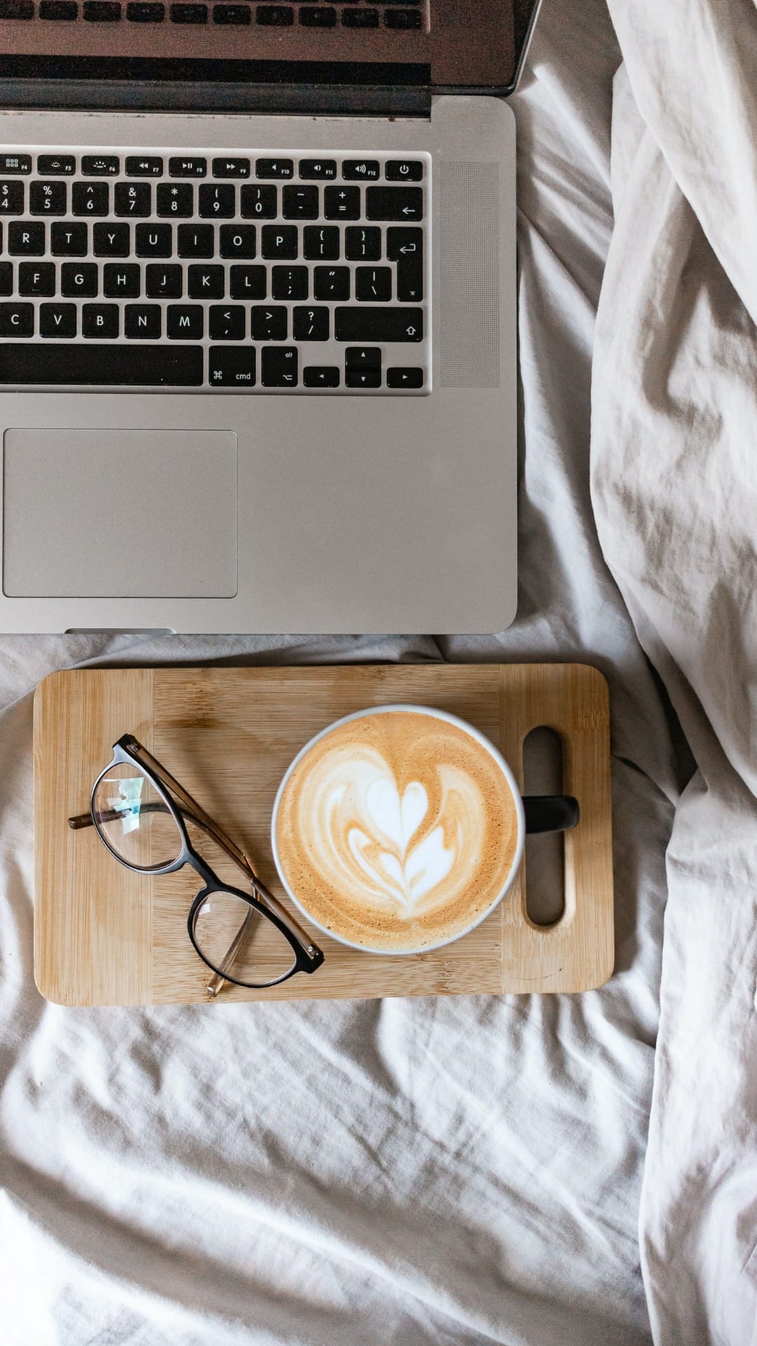Content creation workflow at a laptop