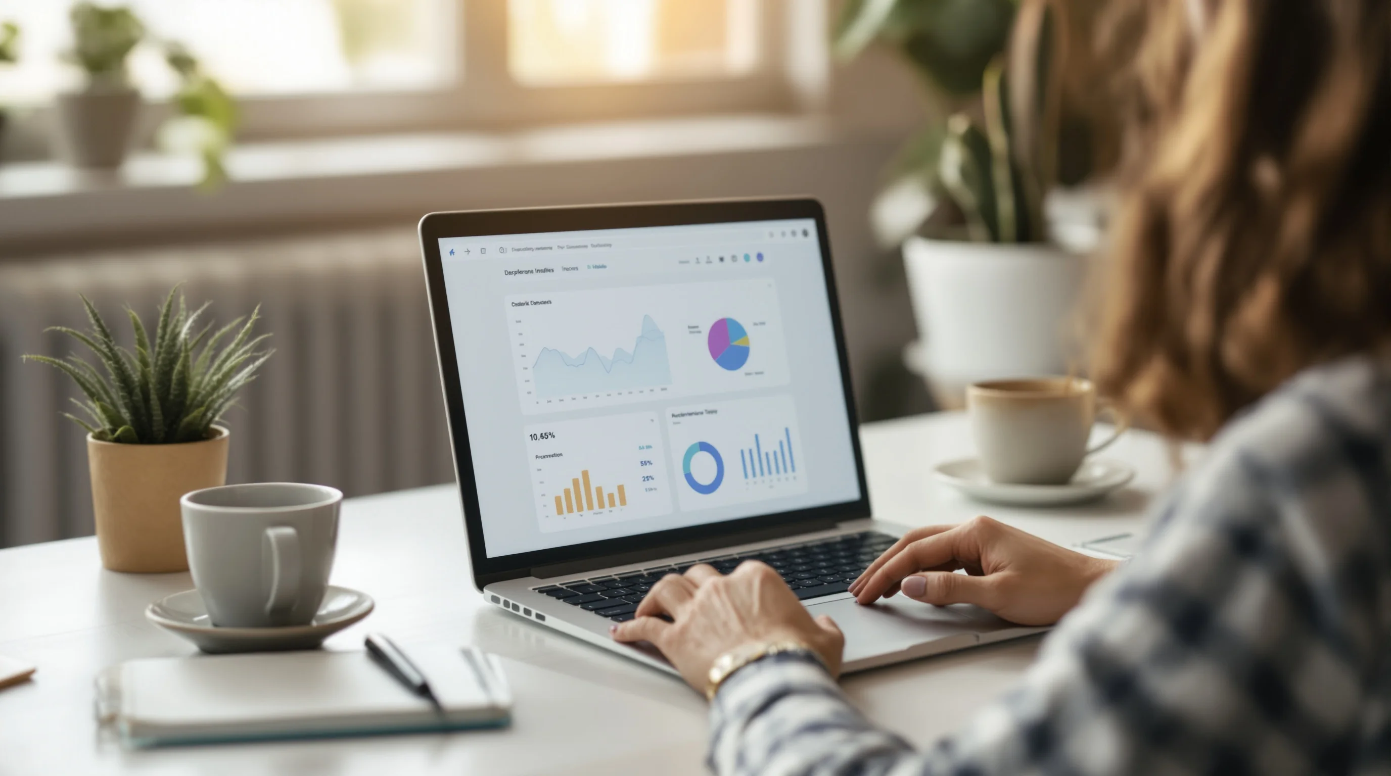 Calm home workspace where ai for lead generation runs quietly in the background
